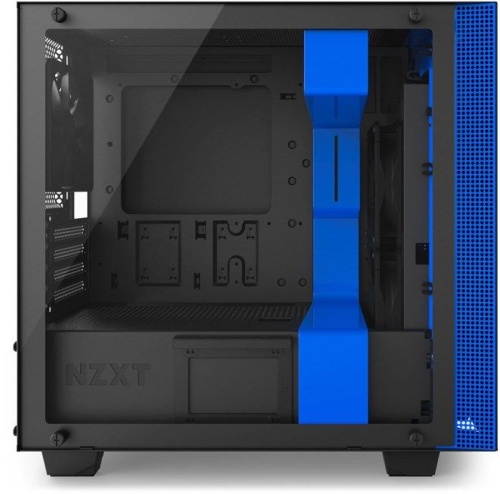 Корпус Minitower NZXT CA-H400W-BL H400i SMART MATTE BLACK/BLUE фото 4