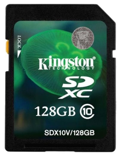 Карта памяти SDXC Kingston 128ГБ SDX10V/128GB
