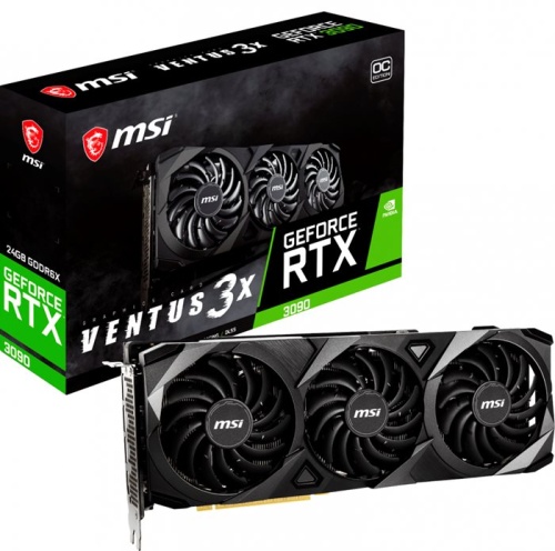 Видеокарта PCI-E MSI RTX 3090 VENTUS 3X 24G OC фото 2