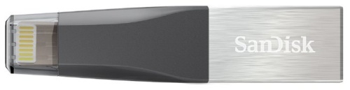 Накопитель USB flash SanDisk 16Gb iXpand Mini SDIX40N-016G-GN6NN черный/серебристый фото 3