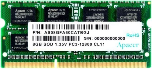 Модуль памяти SO-DIMM DDR3 Apacer 8Gb (AS08GFA60CATBGJ)