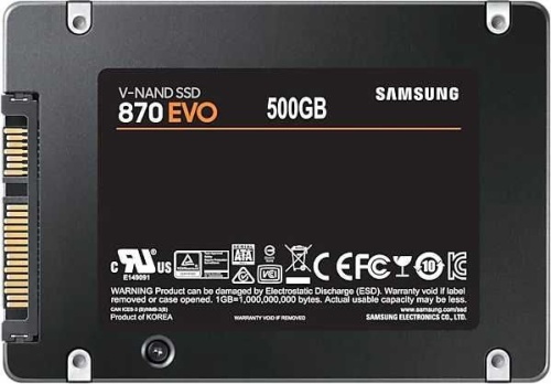 Накопитель SSD SATA 2.5 Samsung 500Gb 870 EVO (MZ-77E500BW) фото 5