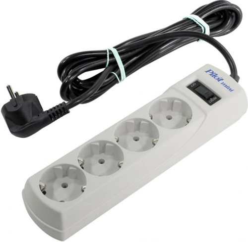 Фильтр электропитания ZIS Pilot mini 3м (4 розетки) белый