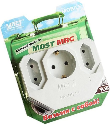 Фильтр электропитания MOST MRG (3 розетки) белый MRG WH фото 2