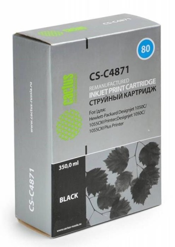 Картридж струйный совместимый Cactus CS-C4871 №80 черный