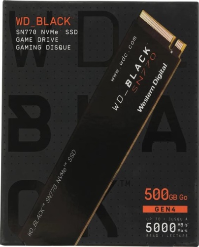 Накопитель SSD M.2 Western Digital 500GB WD Black SN770 NVMe WDS500G3X0E фото 3