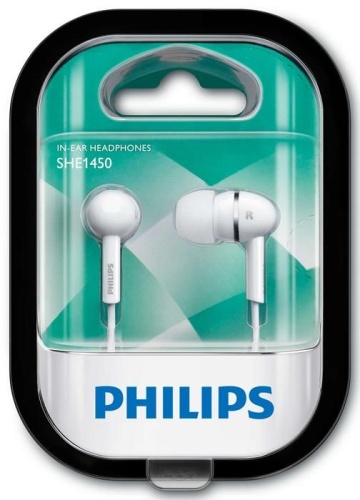 Наушники Philips SHE1450WT/51 1м белый фото 3