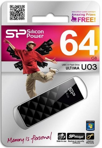 Накопитель USB flash Silicon Power 64Gb Ultima U03 SP064GBUF2U03V1K черный фото 3