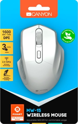 Беспроводная мышь CANYON CNE-CMSW15PW фото 6 Беспроводная мышь CANYON CNE-CMSW15PW фото 6