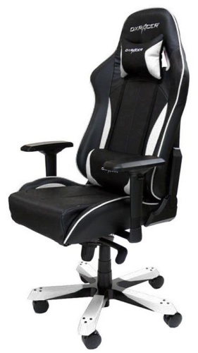 Игровое кресло DXRacer OH/KS57/NW King чёрно-белое фото 5 Игровое кресло DXRacer OH/KS57/NW King чёрно-белое фото 5