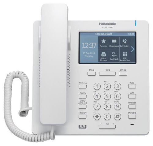 IP телефон Panasonic KX-HDV330RU белый