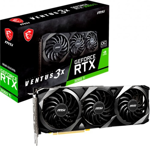 Видеокарта PCI-E MSI RTX 3060 Ti VENTUS 3X 8G OC LHR фото 5