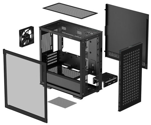 Корпус Minitower Deepcool CH370 черный (R-CH370-BKNAM1-G-1) фото 3