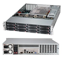 Supermicro SuperChassis 2U 826BAC12-R1K23LPB/ HDD(12)LFF+opt.HDD(2)SFF/7xLP/2 x1200W/Backplane 12xSAS3/SATA3/NVMe4