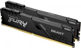   DDR4 Kingston 16Gb (2x8Gb KIT) Fury Beast Black (KF437C19BBK2/16)