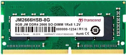 Модуль памяти SO-DIMM DDR4 Transcend 8GB JM2666HSB-8G Модуль памяти SO-DIMM DDR4 Transcend 8GB JM2666HSB-8G