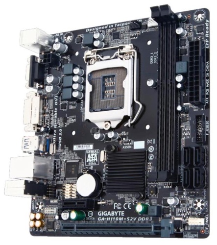 Мат. плата Socket1151 GIGABYTE GA-H110M-S2V DDR3 фото 2