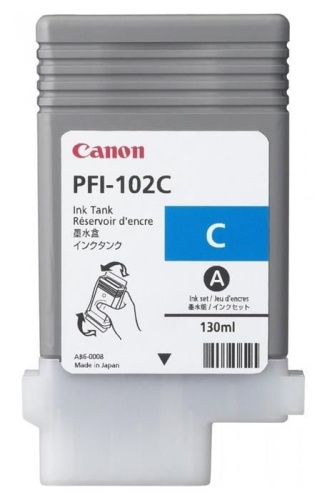 Оригинальный струйный картридж Canon PFI-102C (голубой) 0896B002