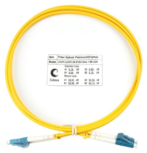 Патчкорд оптоволоконный Cabeus FOP(d)-9-LC-LC-2m Патчкорд оптоволоконный Cabeus FOP(d)-9-LC-LC-2m
