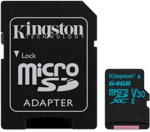Карта памяти micro SDXC Kingston 64Gb Canvas Go SDCG2/64GB