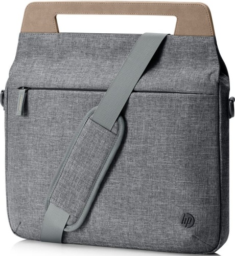Сумка для ноутбука Hewlett Packard ENEW Brief Case серый/коричневый пластик (1A214AA) фото 2 Сумка для ноутбука Hewlett Packard ENEW Brief Case серый/коричневый пластик (1A214AA) фото 2