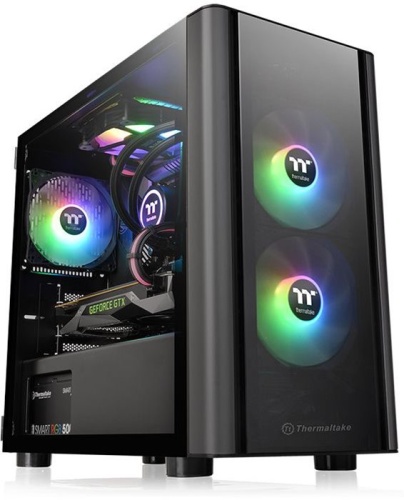 Корпус Minitower Thermaltake V150 TG черный CA-1R1-00S1WN-00