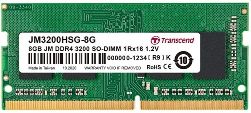 Модуль памяти SO-DIMM DDR4 Transcend 8Гб JetRam JM3200HSG-8G Модуль памяти SO-DIMM DDR4 Transcend 8Гб JetRam JM3200HSG-8G