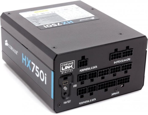 Блок питания Corsair 750W HX750i Full Modular Power Supply CP-9020072-EU фото 3