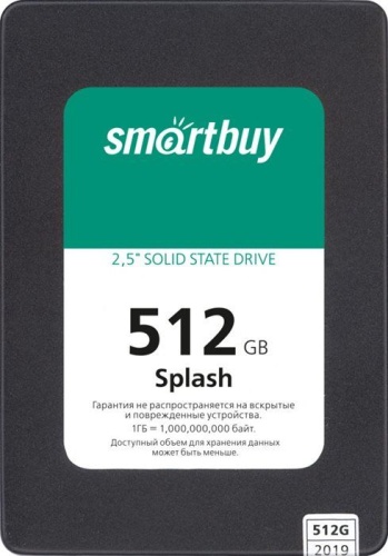 Накопитель SSD SATA 2.5 Smart Buy 512Gb Splash SBSSD-512GT-MX902-25S3 Накопитель SSD SATA 2.5 Smart Buy 512Gb Splash SBSSD-512GT-MX902-25S3