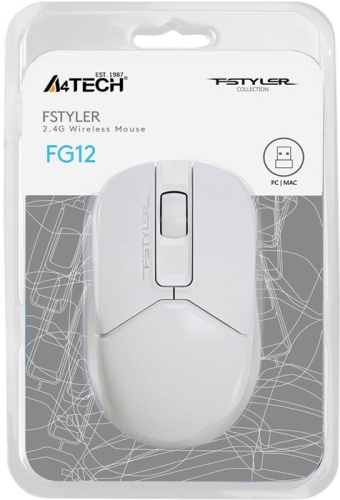 Беспроводная мышь A4Tech Fstyler FG12 белый FG12 WHITE фото 9