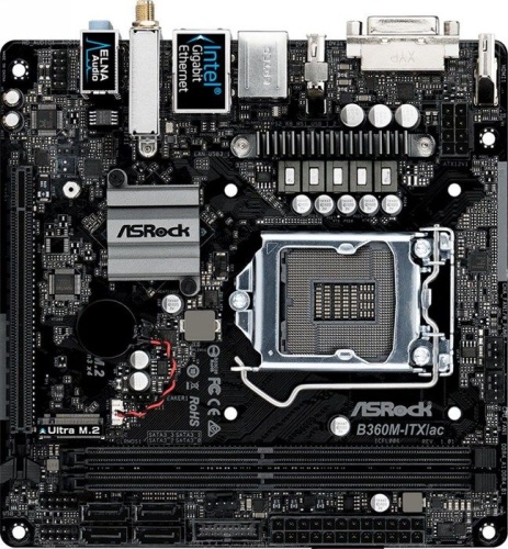 Мат. плата Socket1151v2 ASRock B360M-ITX/AC