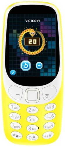 Сотовый телефон GSM Nokia Model 3310 DUAL SIM YELLOW A00028100