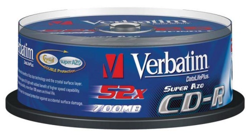 Диск CD-R Verbatim 700МБ 52x 43429