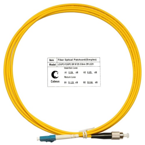Патчкорд оптоволоконный Cabeus FOP(s)-9-LC-FC-2m Патчкорд оптоволоконный Cabeus FOP(s)-9-LC-FC-2m
