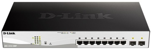 Коммутатор управляемый D-Link DGS-1210-10MP/FL 8G 2SFP