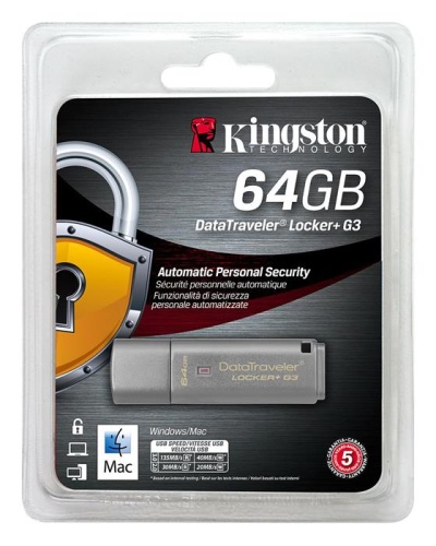 Накопитель USB flash Kingston 64ГБ DataTraveler Locker+ G3 DTLPG3/64GB фото 3 Накопитель USB flash Kingston 64ГБ DataTraveler Locker+ G3 DTLPG3/64GB фото 3
