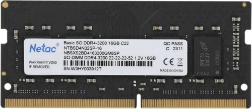 Модуль памяти DDR4 Netac 16Gb NTBSD4N32SP-16 Basic RTL