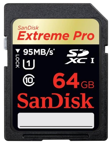 Карта памяти SDXC SanDisk 64ГБ Extreme Pro SDSDXPA-064G-X46