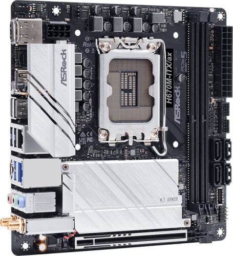 Мат. плата Socket1700 ASRock H670M-ITX/AX фото 3