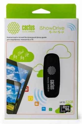 Накопитель USB flash Cactus 16Gb iShowDrive CS-ISHOWDRIVE-16GB Wi-Fi черный фото 2 Накопитель USB flash Cactus 16Gb iShowDrive CS-ISHOWDRIVE-16GB Wi-Fi черный фото 2