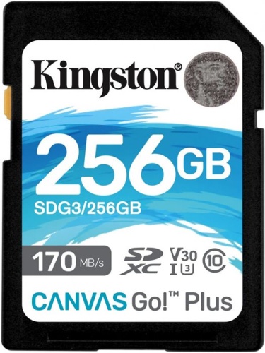 Карта памяти SDXC Kingston 256 Гб Canvas Go Plus SDG3/256GB