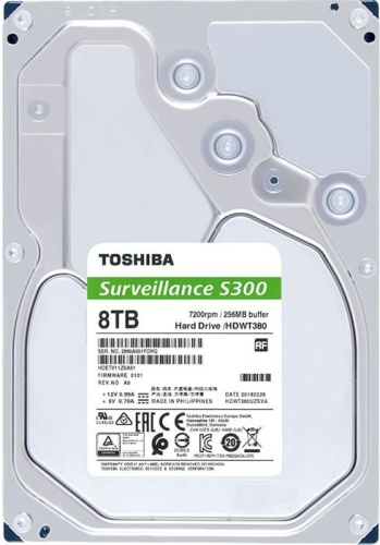 Жесткий диск SATA HDD Toshiba 8TB S300 HDWT380UZSVA