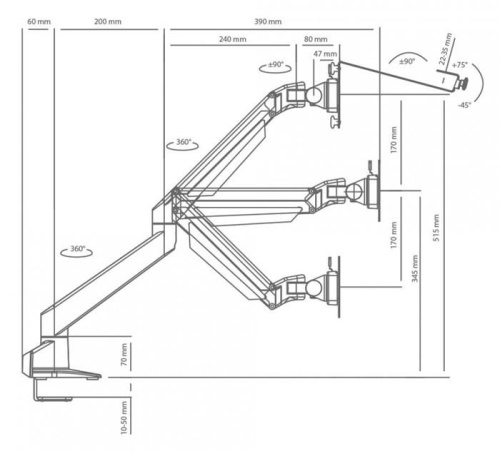 Подставка для монитора/ноутбука ABC MOUNT ProSolution-K2 silver фото 2 Подставка для монитора/ноутбука ABC MOUNT ProSolution-K2 silver фото 2
