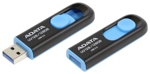 Накопитель USB flash A-Data 128GB UV128 черный/синий AUV128-128G-RBE