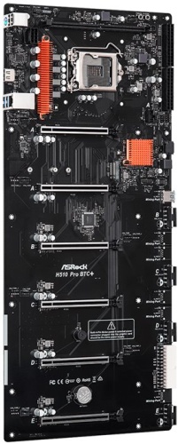 Мат. плата Socket1200 ASRock H510 PRO BTC+ фото 3