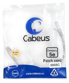  UTP Cabeus PC-FTP-RJ45-Cat.5e-0.3m-LSZH