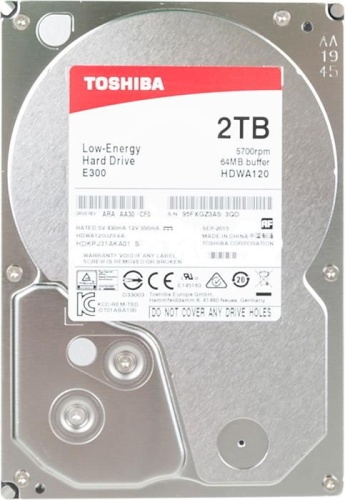 Жесткий диск SATA HDD Toshiba 2Tb HDWA120UZSVA E300