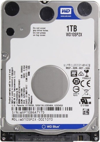 Жесткий диск SATA HDD 2.5 Western Digital 1Tb WD10SPZX Blue