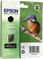 Оригинальный струйный картридж Epson T1591 (черный фото) C13T15914010