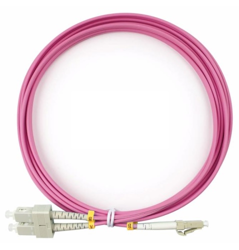 Патчкорд оптоволоконный Cabeus FOP-50-OM4-LC-SC-3m Патчкорд оптоволоконный Cabeus FOP-50-OM4-LC-SC-3m